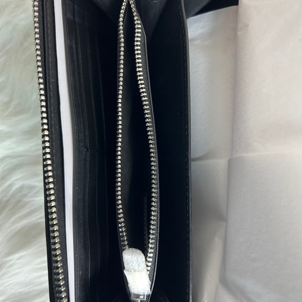 Coach CU150 Black Signature Jacquard Long Zip Around Wallet NWT - Picture 5 of 6